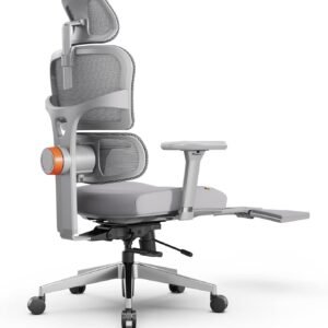 Newtral Cadeira de escritório ergonômica – Cadeira de mesa de escritório em casa, suporte lombar de acompanhamento automático, apoio de braço 4D, profundidade do assento e altura ajustáveis para ficar