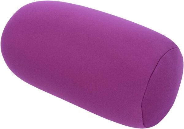 Nicoone Almofada de rolo de almofada, microesferas lombar, suporte para a parte inferior das costas para casa, cadeira de escritório e carro - roxo
