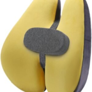 OIIBWQ Travesseiro de apoio lombar, confortável, portátil, respirável, almofada de apoio para as costas, almofada para a parte inferior costas para, Amarelo