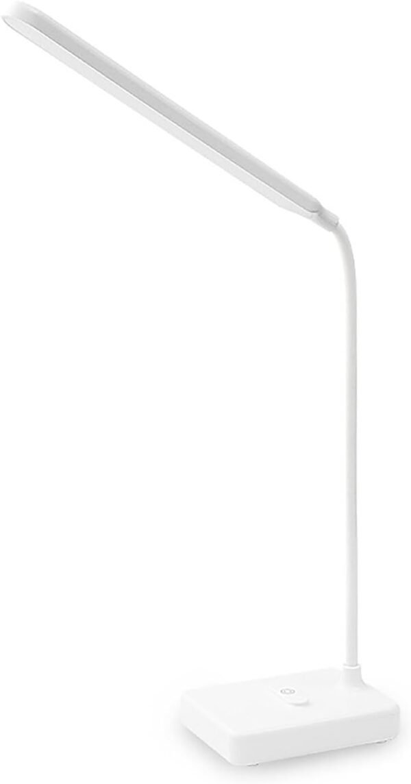 OPWAOTO Luminária de Mesa, Luminária Led Recarregável, Luminária Escritório, Abajur de Mesa Moderno,Touch Sensível (Branco-GT9)