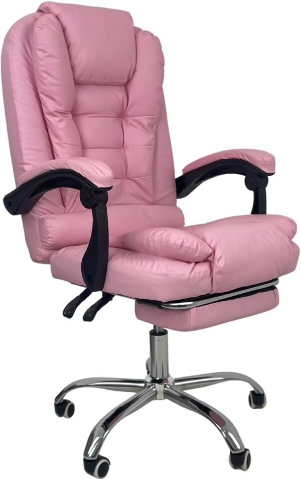 Oficial Webshop - Cadeira de Escritório Presidente Soft Ergonômica Apoio Para Pés Rosa