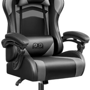 OneGame Cadeira ergonômica para jogos, cadeira de computador com encosto alto, cadeira de jogo ajustável em altura com encosto ajustável, cadeira de escritório para jogos estilo corrida com encosto de