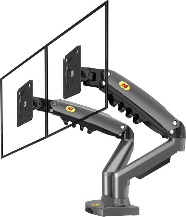 PIX Suporte 2 Monitores 17 a 27 Articulado com Pistão a Gás F160 NB