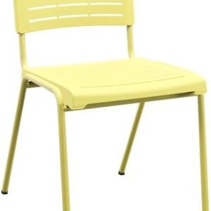 Plaxmetal, Cadeira Fixa Escritório Multiuso Niala Plaxmetal NR17 Amarelo Primavera