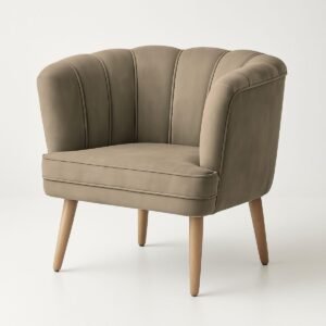 Poltrona Cadeira Decorativa para Sala de Espera Recepção Resistente Ergônomica MOBLAN decor (Cappuccino)