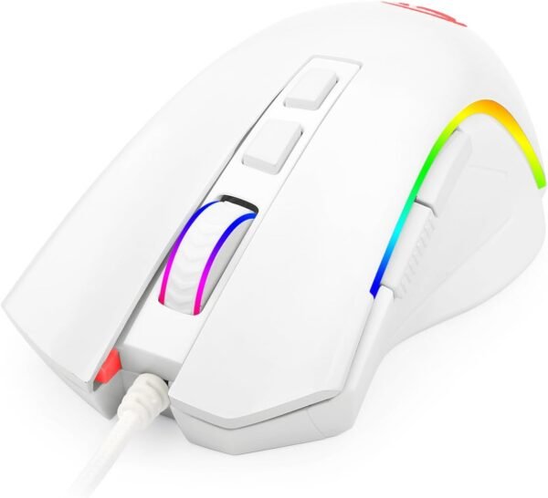 Redragon MOUSE GAMER GRIFFIN BRANCO COM LED RGB - M607W, UNICO - Imagem 2