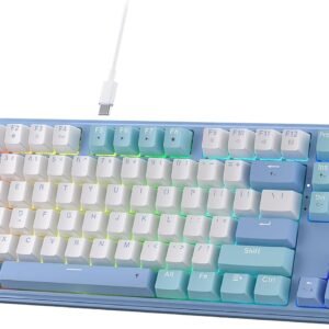 Redragon Teclado para Jogos K707 80% TKL com Fio RGB, 87 Teclas, Soquete Hot-Swap, Amortecimento de Ruído 5 Camadas, Interruptor Linear Personalizado