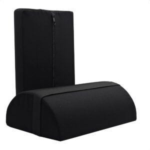 Rolo para Lombar e Cervical Meia Lua Suporte Ergonômico Espuma Confortável Alívio Postural Fixação Cadeira Escritório Banco Carro Assento Correção Coluna Relaxamento Saúde Ortopédico Uso Diário