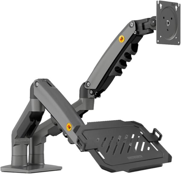 Suporte Articulado para Monitor F160 NB Braço Giratório Pistão a Gás com Bandeja Apoio Notebook NBH-7