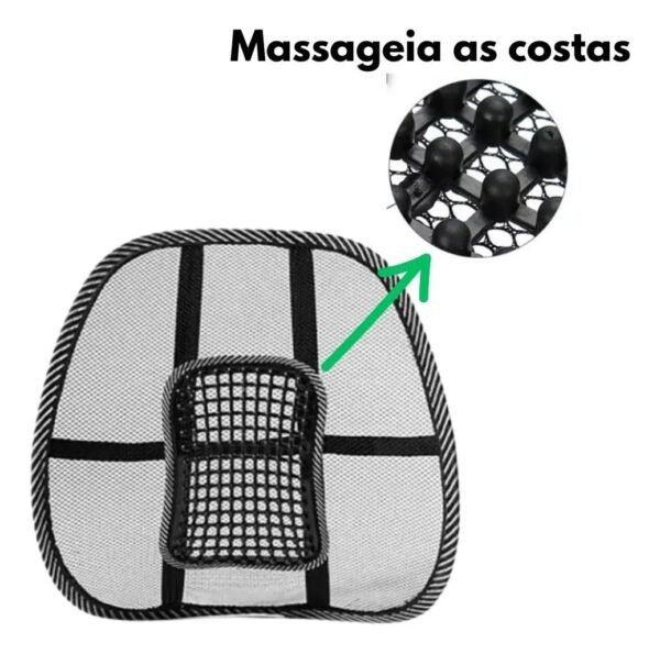 Suporte Lombar Ergonômico, Corretor Postural Ortopédico, Almofada para Cadeira e Carro, Multiuso