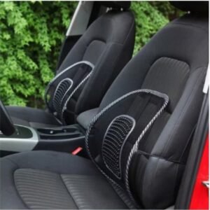 Suporte Lombar para Banco de Carro, Encosto Ortopédico Ajustável com Malha Respirável, Corretor Postural