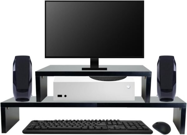 Suporte Monitor 15x90x20cm + Suporte Monitor 10x60x20cm MDF