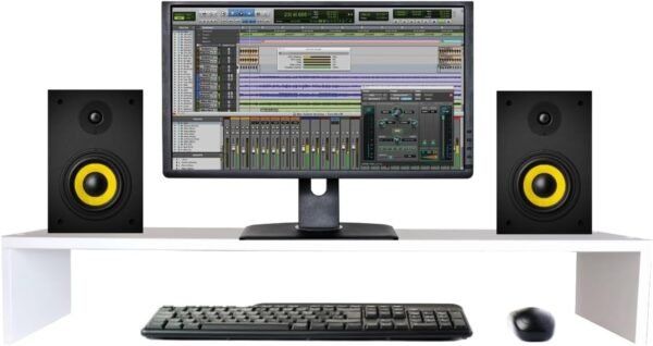 Suporte Monitor Grande Home Studio Base Para Mesa