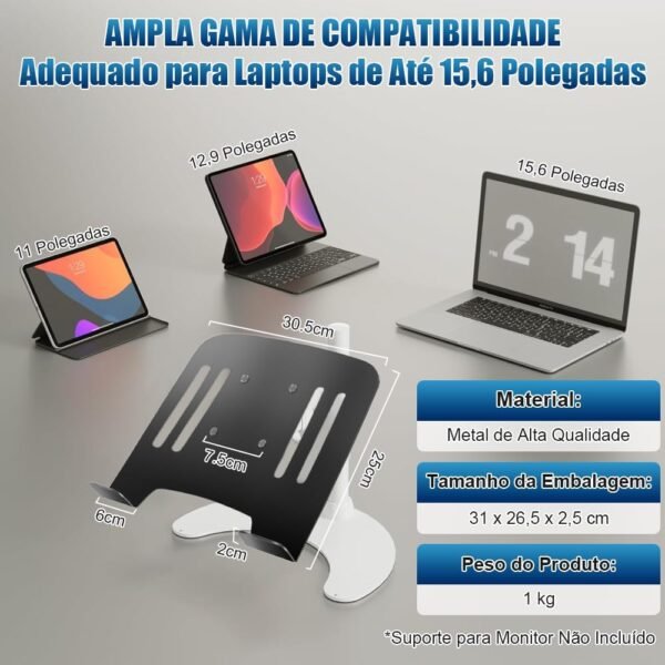 Suporte Notebook, Duporte para Notebook, Apoio para Notebook, Suporte Articulado Notebook, Suporte para Notebook e Monitor, Braço Articulado Notebook, Suporte para Notebook|suporte para Monitor - Imagem 2