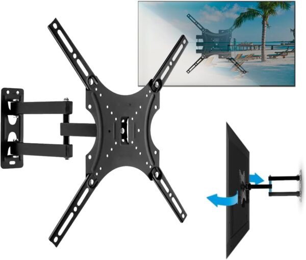 Suporte Para TV/Monitor De Parede Articulado Com Ajuste - Universal Preto Do " 14 até 55" Polegadas Suporta Peso