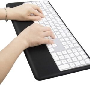 Suporte ergonômico para descanso de pulso Magic Keyboard compatível com teclado Magic sem fio 2 com teclado numérico (silicone preto)