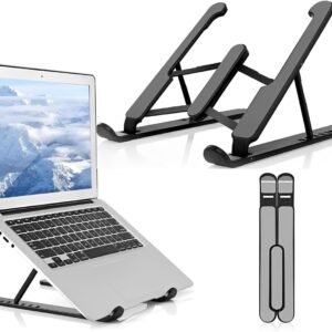 Suporte notebook com design inteligente ajustável Ergonômico Dobrável Regulável Leve Apoio Universal - Com estojo universal apoio portatil - MULTINIXIA