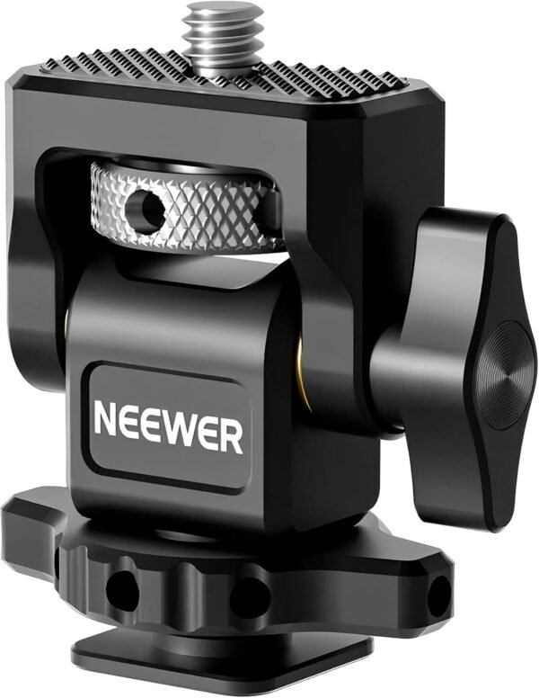 Suporte para Monitor de Câmera MA002 Neewer com Sapata, Parafuso de 1/4 pol. para Monitor de Campo Ampla Compatibilidade, Giro de 360 Graus com Amortecimento de inclinação de 180 graus, Preto