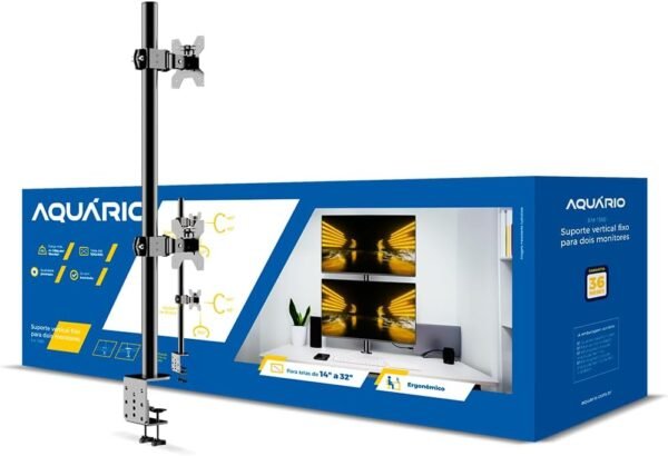 Suporte vertical FIXO para dois monitores