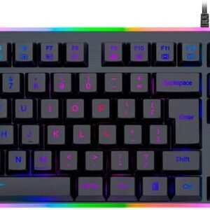 Teclado Gamer Membrana Redragon Dyaus 2 ABNT2 K509RGB, Preto