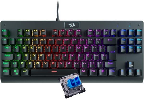 Teclado Mecânico Gamer Redragon Dark Avenger, RGB, Switch Outemu Blue, ABNT2 - K568RGB-2