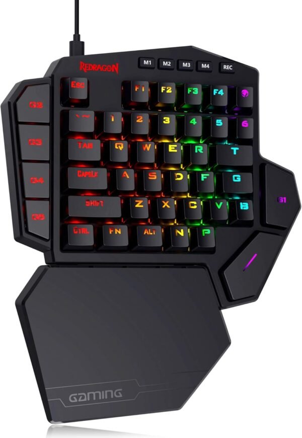 Teclado Mecânico Gamer Redragon One Hand RGB Chroma Switch Outemu Blue MK II - DITI K585RGB
