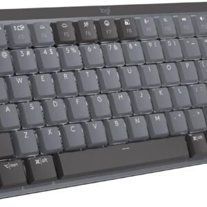 Teclado Mecânico sem fio Logitech MX Mechanical Mini com Teclas Retroiluminadas Tactile Quiet, Conexão USB ou Bluetooth Easy-Switch para até 3 dispositivos e Bateria Recarregável