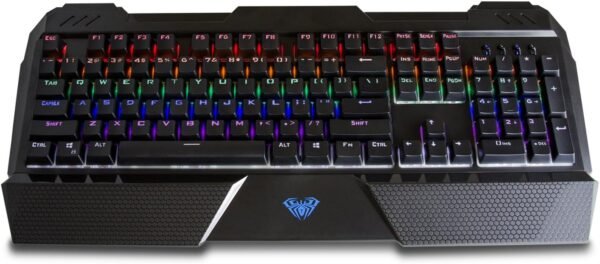 Teclado mecânico retroiluminado Aula Sapphire com interruptor azul, teclado ergonômico, teclado para jogos e teclado de computador - Imagem 2