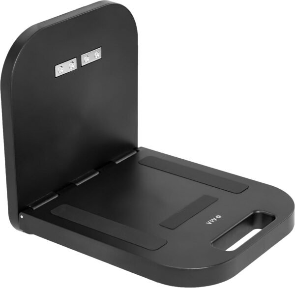 VIVO Estação de trabalho magnética portátil para laptop, prateleira para notebook/tablet, plataforma utilitária, mesa compacta com as mãos livres, fixa-se a superfícies planas de aço, preta,
