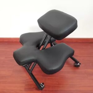 WUHUQN Cadeira de meditação com 2 almofadas, cadeiras flexíveis de perna cruzada para escritório em casa, bancos de correção ortopédica com ângulo de inclinação ajustável