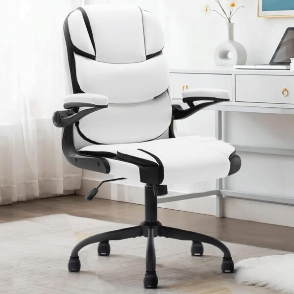 YAMASORO Cadeira de Escritorio Branca Apoio Lombar Cadeira Para Escrivaninha Cadeira Giratoria NR17 Back System Cadeira Gamer 150kg-Branca