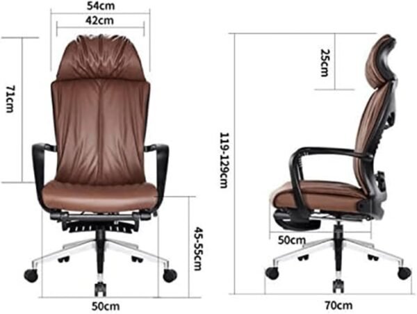 YPDJVLTI Cadeiras de escritório inclináveis com apoio de braço e pedal de pé cadeiras de mesa cadeira reclinável de altura ajustável esponja cadeira de escritório - Imagem 2
