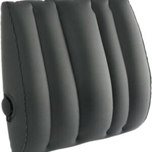 ZGUZMCMK Travesseiro Lombar Inflável, Almofada para a Parte Inferior Costas, Almofada de Suporte para Assentos de Carro, Travesseiro de Viagem Macio, Almof, Cinza