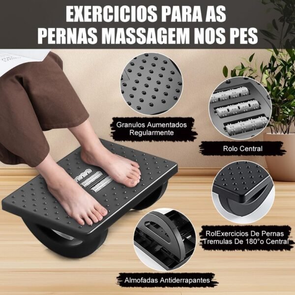 Zenkon Apoio para Pés Ergonomico, Apoio de Pé Ergonomico, Descanso para Pés Giratório, 34 * 25 * 13cm - Imagem 2