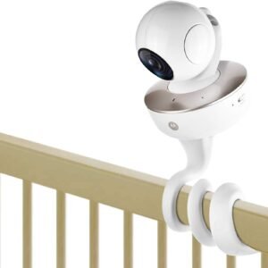 iTODOS Suporte para monitor de bebê compatível com Arlo, Owlet, Goodbaby, Hellobaby, ANMEATE, Vtech, Motorola Baby Monitor e a maioria dos monitores universais, suporte giratório versátil sem