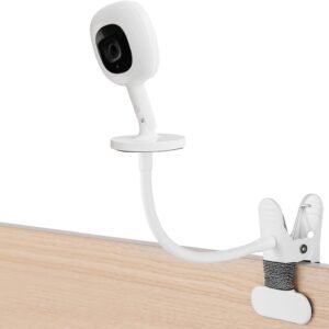 iTODOS Suporte para monitor de bebê compatível com babá eletrônica inteligente Nanit Pro e monitor de bebê com suporte flexível, suporte de braço flexível de 8 polegadas, prenda sua câmera de bebê