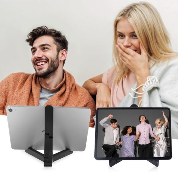 oruola Suporte para monitor de viagem, suporte para tablet, portátil, ajustável, dobrável, acessórios para tablet para escritório, compatível com Kindle, Switch, Surface Pro - Imagem 2