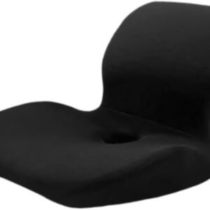 oshhni Almofada lombar de espuma viscoelástica, almofada para costas, almofada ergonômica para estudantes, almofada para costas, encosto, almofada para, Preto