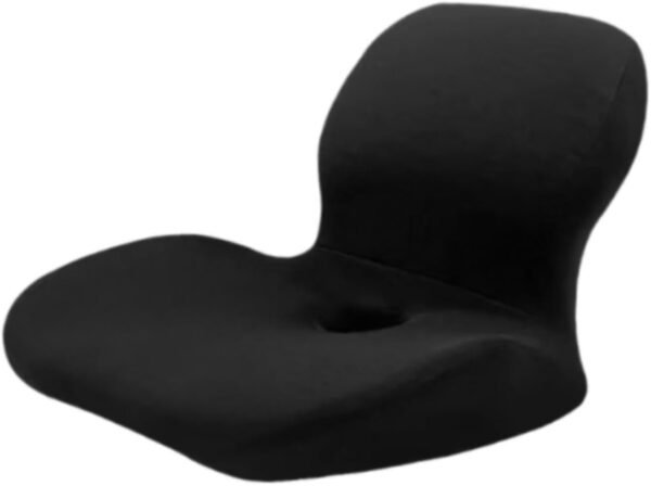 oshhni Almofada lombar de espuma viscoelástica, almofada para costas, almofada ergonômica para estudantes, almofada para costas, encosto, almofada para, Preto