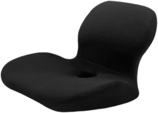 oshhni Almofada lombar de espuma viscoelástica, almofada para costas, almofada ergonômica para estudantes, almofada para costas, encosto, almofada para, Preto - Imagem 2