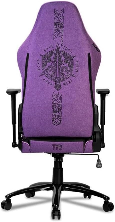 Cadeira Gamer Mancer Tyr C | Espuma Moldada | Braço 3D | Tecido | Preto e Roxo | MCR-TRC-FB - Imagem 7