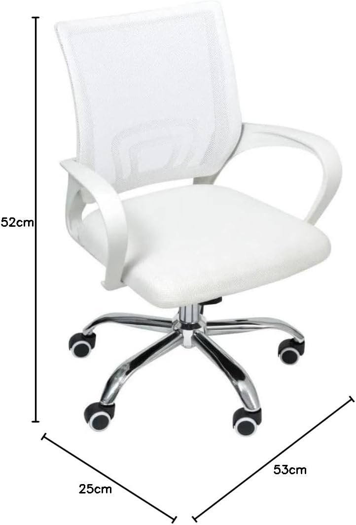 Cadeira de Escritório Begonia Tela Mesh Ergonômica Branco - Imagem 2