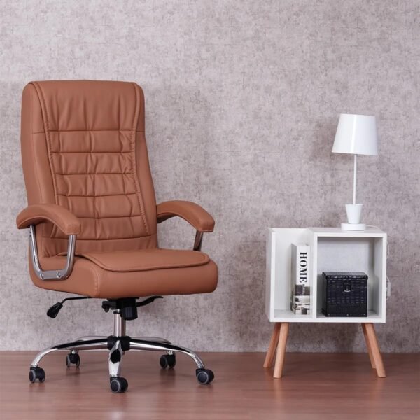 Cadeira Escritório Presidente Confortavel Ergonomica Grande (Marrom) - Imagem 2