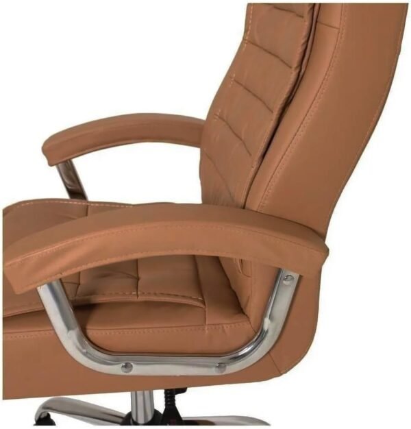 Cadeira Escritório Presidente Confortavel Ergonomica Grande (Marrom) - Imagem 3