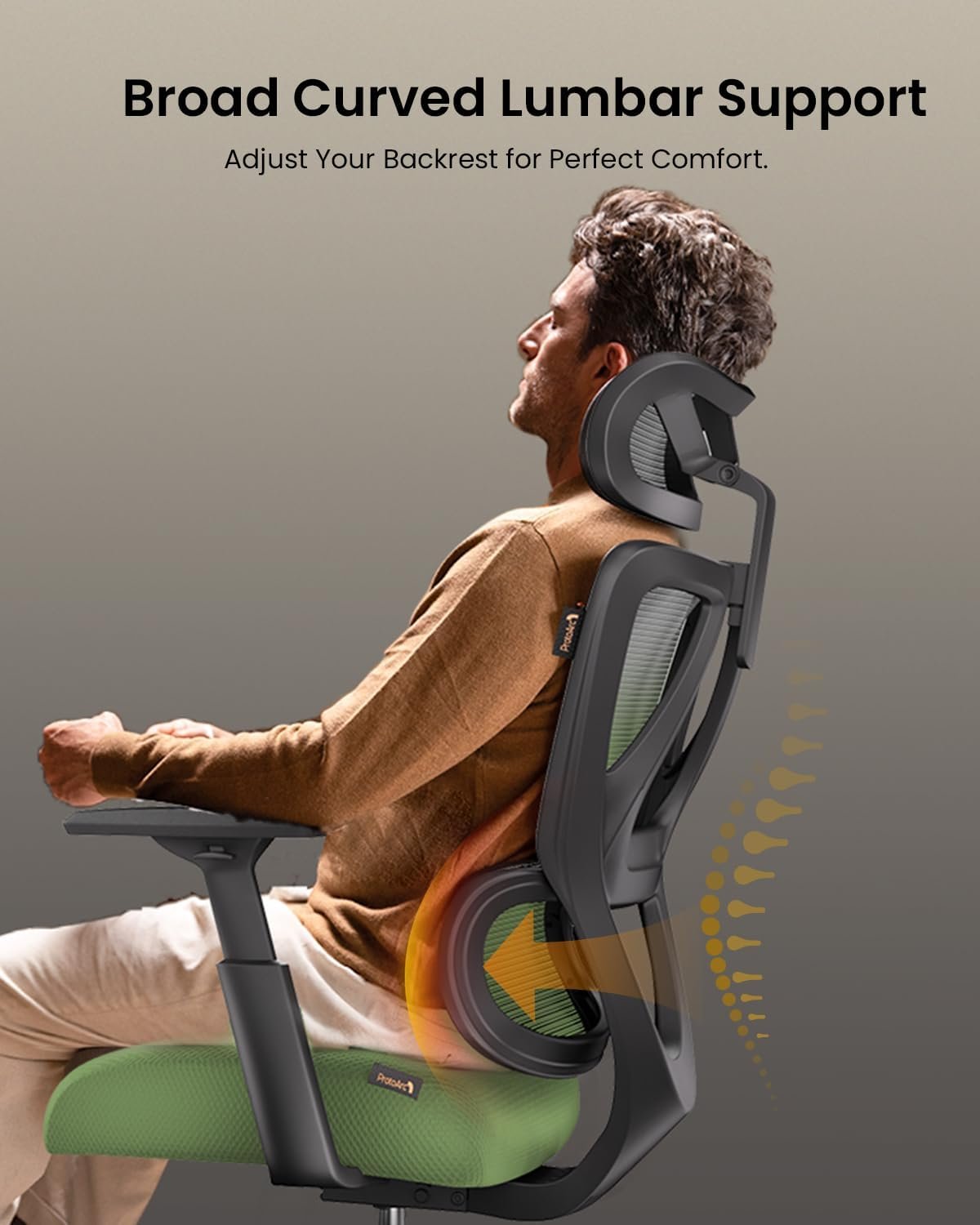 ProtoArc Cadeira de escritório ergonômica - verde - Imagem 3