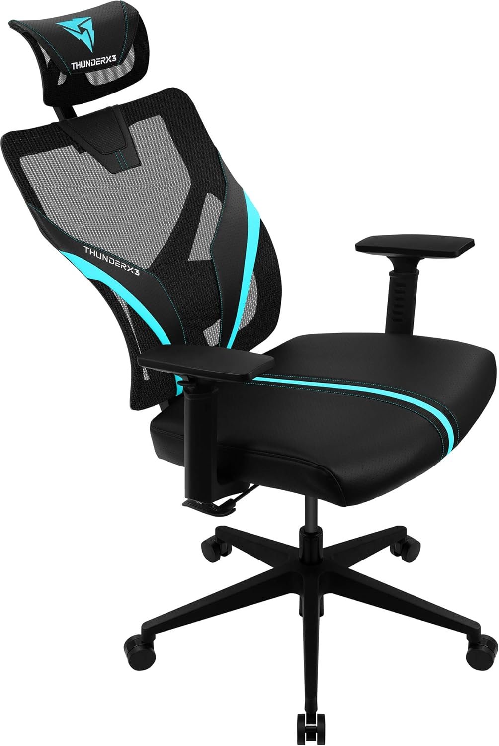 Cadeira Ergonomic Yama1 Preta/Cyan THUNDERX3, Thunderx3, YAMA1 YAMA1, Preta/Cyan - Imagem 3