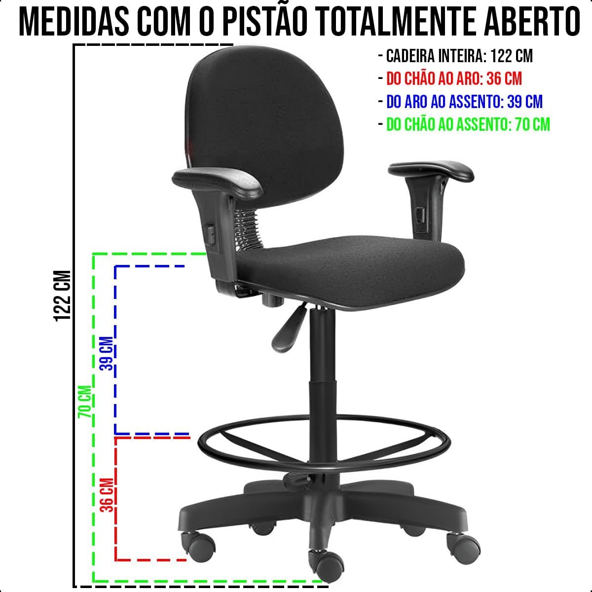 Cadeira de Escritório Caixa Alta Executiva Cinza com Rodízio, Braço e Aro – Confortável, Ergonômica e Moderna - Imagem 3