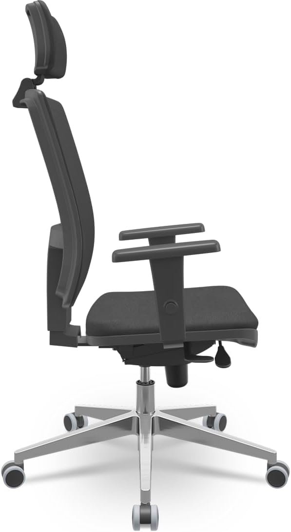 Brizza Tela Slider Autocompensador 3D Com Apoio Base em Aluminio Design Plaxmetal NR-17 Ergonômica (Poliéster Preto) - Imagem 3