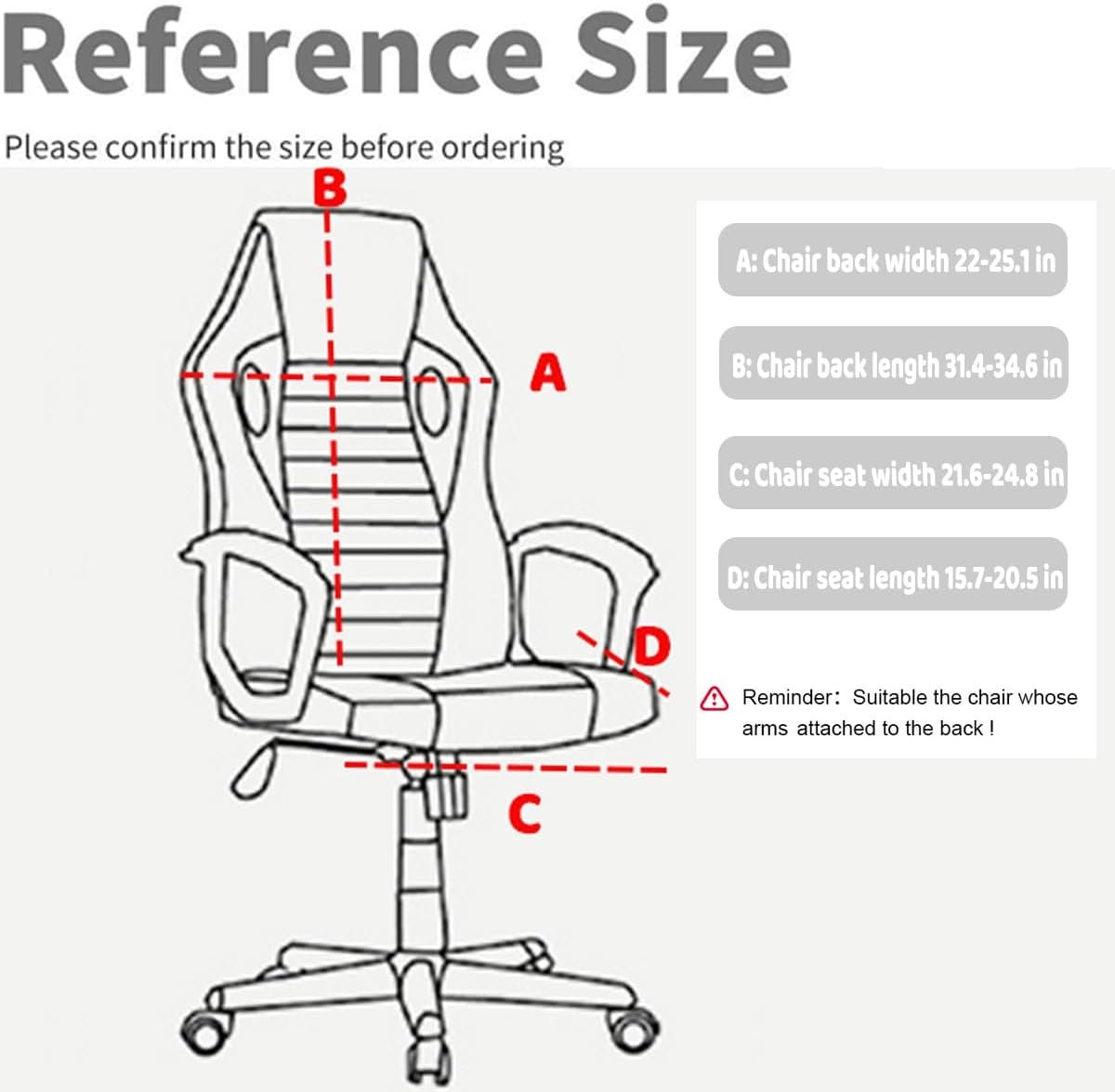 Deisy Dee Sem cadeira, apenas capas de cadeira de jogos, capas elásticas de poliéster para cadeira de corrida reclinável - Imagem 4