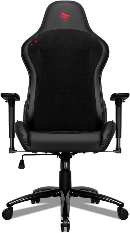 Cadeira Gamer Pichau Donek Pro | Espuma Moldada | Almofadas para Lombar e Pescoço | Suporta até 120kg | Encosto Reclinável | Braço 3D | Preto e Vermelho | PCH-DNKP-BKR - Imagem 3